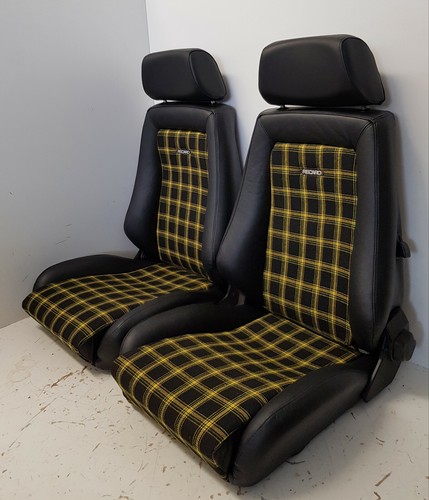 Recaro seats leather yellow - leather,